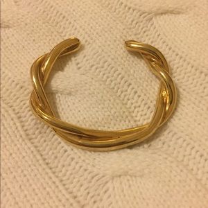 J crew braided gold cufflet